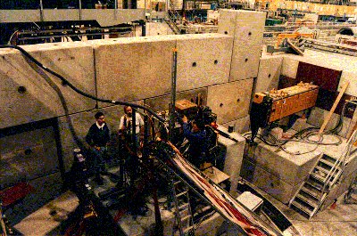 CERN fixed target site during the testing fo prototype.